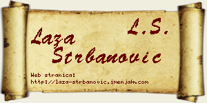 Laza Štrbanović vizit kartica